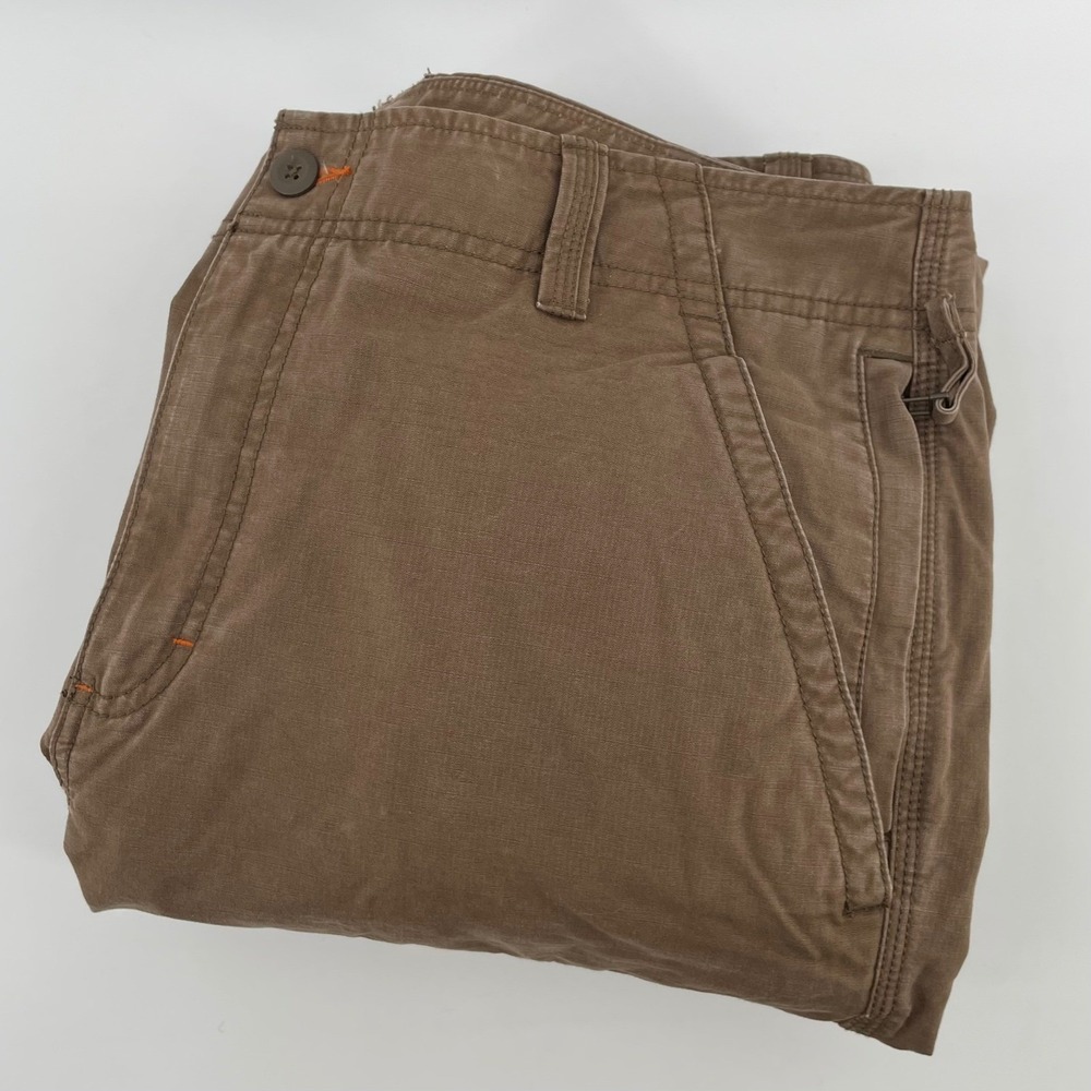 L.L Bean Men's Cargo Pants Brown Cotton Canvas Straight Leg 36x32 Item 262570